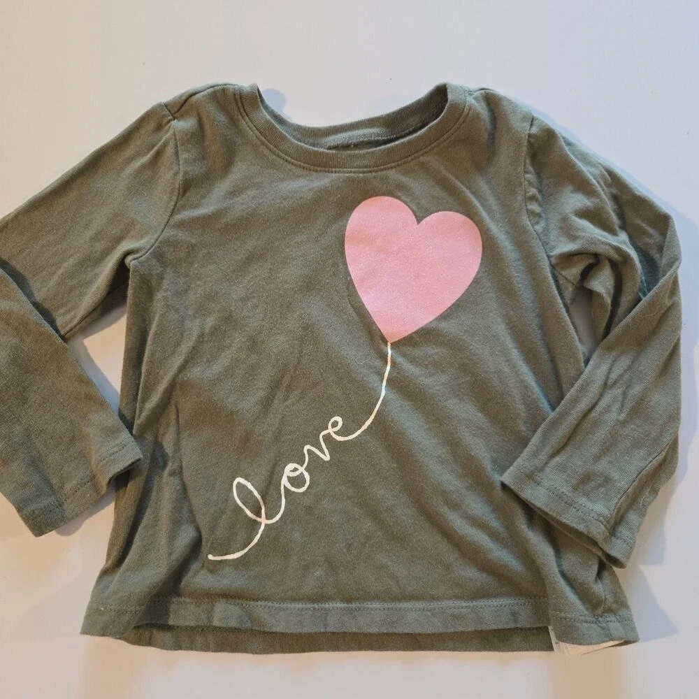 Baby Gap‎ Olive Green Hearts Blouse Bundle 2T